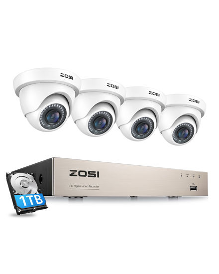 GetUSCart ZOSI Security Cameras System with 1TB Hard Drive H.265