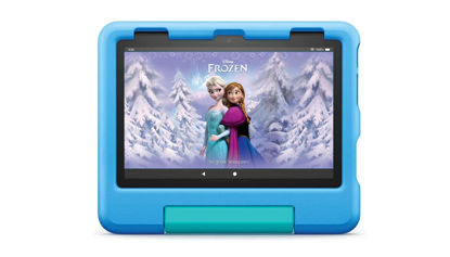 Picture of Amazon Fire HD 8 Kids tablet, 8" HD display, ages 3-7, includes 2-year worry-free guarantee, Kid-Proof Case, 64 GB, Blue, (Latest Release)