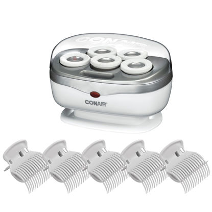 Picture of Conair Ceramic 1 1/2-inch Hot Rollers, Super Clips Included, Perfect for Travel Domestic and Aboard with Dual Voltage