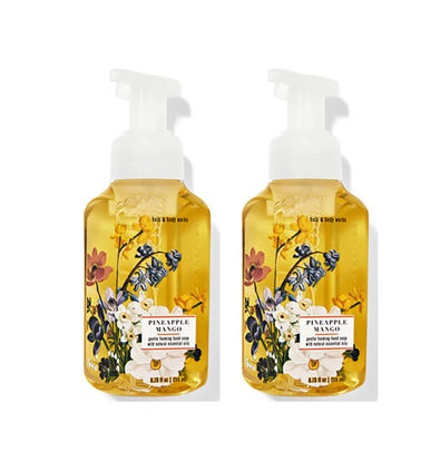 Picture of Bath & Body Works Bath and Body Works Gentle Pineapple Mango Foaming Hand Soap 8.75 Ounce 2-Pack (Pineapple Mango) 17.5 Ounce