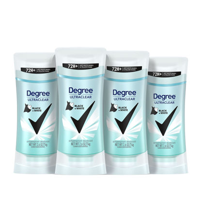 Picture of Degree UltraClear Antiperspirant for Women Protects from Deodorant Stains Black+White Deodorant for Women 2.6 Ounce (Pack of 4)