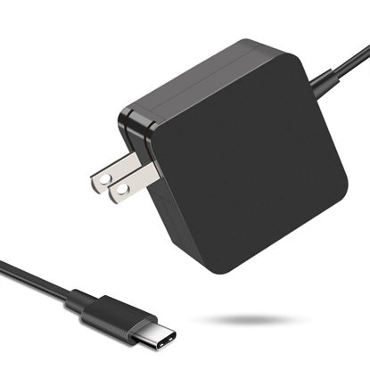 Picture of 65W USB C Power Adapter, Type C Power PD Wall Fast Charger Compatible with Mac Book Pro, Dell Latitude, Lenovo, Huawei Matebook, HP Spectre, Acer Chromebook and Any Laptops or Smart Phones