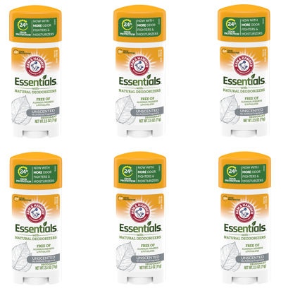 Picture of Arm & Hammer Essentials Solid Deodorant, Unscented,2.5 oz, 6 Count