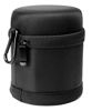 Picture of WGear Semi-Hard Lens Case for DSLR Camera Lens (Canon, Nikon, Sony, Pentax, Olympus, Panasonic,etc Listed with Models Below), Medium Size with Carabiner, Lens Cleaning Wipe (Black Medium)