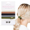 Picture of KOOSHOO Plastic-Free Flat Hair Ties - Organic Cotton Hair Ties For Girls, Hair Ties For Thick Hair. No-Damage Hair Ties Made from Plants For Women, Toddlers, & Babies. Hair Accessories for Women. 5ct