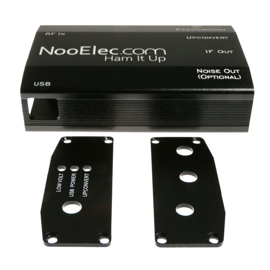 Picture of NooElec Extruded Aluminum Enclosure Kit, Black, for Ham It Up Plus Barebones RF Upconverter for NESDR and RTL-SDR radios
