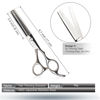 Picture of Hair Cutting Scissors Shears Set, CIICII Professional Hairdressing Scissors Kit (Hair Beard Trimming Shaping Grooming Thinning Shears) for Men Women Pets Home Salon Barber Cutting Kit (Silver)