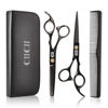 Picture of Hair Cutting Scissors Shears Kit, CIICII Professional Hairdressing Scissors Set (Hair Beard Trimming Shaping Grooming Thinning Shears) for Men Women Pets Home Salon Barber Cutting Kit