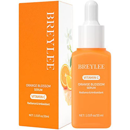 Picture of Vitamin C Serum, BREYLEE 30ml Vitamin C Face Serum with 5% Niacinamide and 1% Hyaluronic Acid Vitamin C Serum for Face Organic Skin Care for Fine Lines & Uneven Skin
