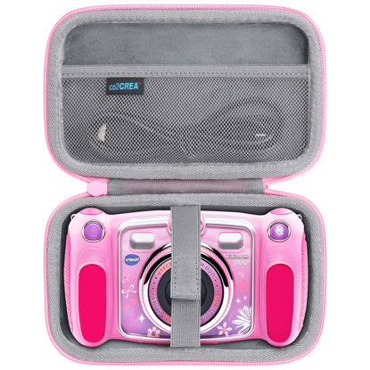 Picture of co2CREA Hard Case Replacement for VTech Kidizoom Duo/Duo DX/Duo Deluxe/Twist/Pix/Pix Plus Selfie Camera (Pink Case)