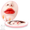 Picture of wobsion Rechargeable Compact Mirror,1x/10x Magnification Compact Mirror with Light,Dimmable Small Travel Makeup Mirror,26 LEDs,Portable Mirror for Handbag,4in Handheld Mirror,Gifts for Girls,Pink
