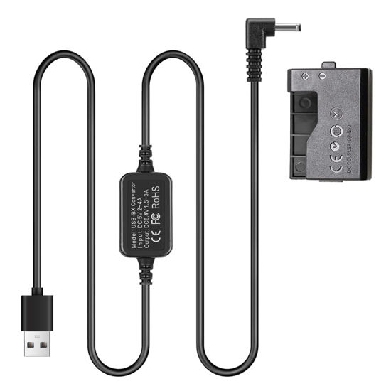 Picture of TKDY ACK-E10 EOS Rebel T7 USB Continuous Power Supply LP-E10 Dummy Battery DR-E10 DC Coupler Kit for Canon EOS T6 T5 T3, Kiss X50 X70 X80 X90, EOS 1100D 1200D 1300D 1500D 2000D Digital Camera.