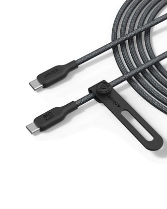 Picture of Anker 543 USB C to USB C Cable (240W, 10ft), USB 2.0 Bio-Nylon Charging Cable for MacBook Pro 2020, iPad Pro 2020, iPad Air 4, Samsung Galaxy S22, and More (Phantom Black)