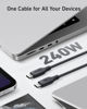 Picture of Anker 543 USB C to USB C Cable (240W, 10ft), USB 2.0 Bio-Nylon Charging Cable for MacBook Pro 2020, iPad Pro 2020, iPad Air 4, Samsung Galaxy S22, and More (Phantom Black)