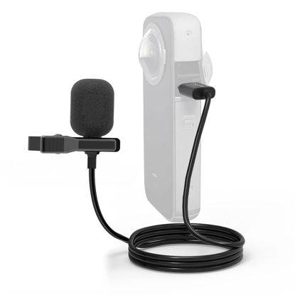 Picture of Cubilux MLC-6 Microphone Compatible with Insta360 ONE X2/X3 and ONE RS 1-Inch 360