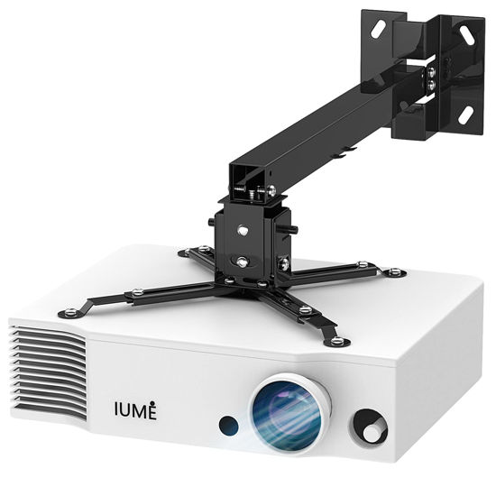 GetUSCart IUMÉ Projector Ceiling Mount, Universal Black Projector Mount Extendable Projector