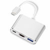 Picture of USB-C to HDMI Adapter (Supports 4K / 30Hz) - Type- C 3 in 1 Converter Cable for 2017/2018 MacBook Pro, MacBook, Mac Pro, iMac, Chromebook, & More USB 3.0 Type-C Devices