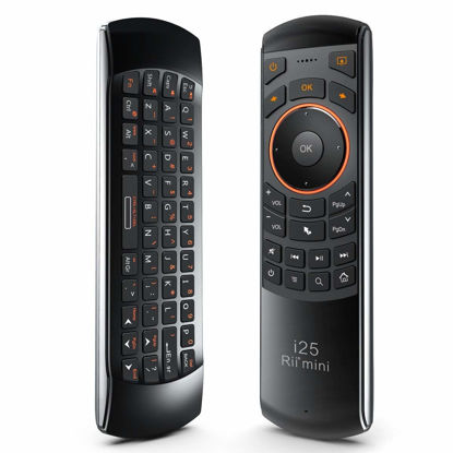 Picture of Rii K25 Multifunction Portable 2.4GHz Mini Wireless Fly Mouse Keyboard and Remote Control with Rechargeable Li-ion Battery (Black)