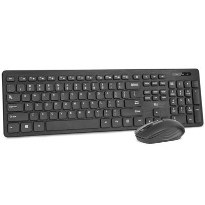 Picture of Wireless Keyboard and Mouse Combo - Rii Standard Office PC Keyboard and Optical Wireless Mice (New Mouse Version)