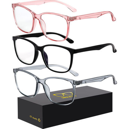 Picture of Oilway Blue-Light Blocking Glasses Computer Reading/Gaming/TV/Phones Glasses Fashion Anti Eyestrain UV Glasses for Women Men