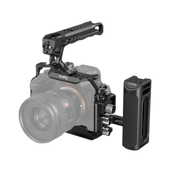 Picture of SmallRig A7R V / A7 IV / A7S III Cage with Top Handle, Side Handgrip and Clamp for HDMI Cable, Advanced Kit for Sony Alpha 7R V/Alpha 7 IV/Alpha 7 S III -3669