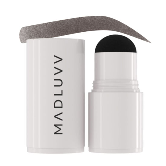 Picture of MADLUVV Patented 1-Step Brow Stamp™ Refill, The Original Viral Eyebrow Stamp for Filling and Shaping, Smudge-Proof, Blendable, Water Resistant Pomade Formula in the Cap (Dark Brown)