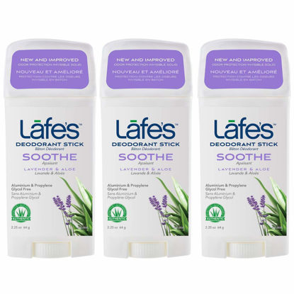 Picture of Lafe's Natural Deodorant | 2.25oz Aluminum Free Natural Deodorant Stick for Women & Men | Paraben Free & Baking Soda Free with 24-Hour Protection (Soothe, 2.25 Ounce (3-Pack))
