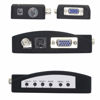 Picture of XMSJSIY BNC to VGA, S Video VGA to VGA Converter CCTV Camera PC to TV Adapter BNC Input to VGA Input to VGA Output Laptop Computer Monitor Converter for DVR DVD Player Support PAL NTS