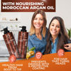 Picture of Moroccan Argan Oil Shampoo and Conditioner Set - Sulfate Free, Anti Frizz Hydrating Care for Women - Deep Moisturizing Treatment for Color, Keratin Treated, Curly, Damaged and Dry Hair