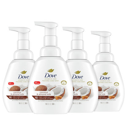 Picture of Dove Foaming Hand Wash Coconut & Almond Milk Pack of 4 Protects Skin from Dryness, More Moisturizers than the Leading Ordinary Hand Soap, 10.1 oz