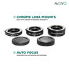 Picture of Movo MT-FJ47 3-Piece AF Chrome Macro Extension Tube Set for Fujifilm X-Series Mirrorless Cameras Including X-E3, X-E2S, X-A10, X-A3, X-Pro2, X-T20, X-T2, X-T10, & X-T1