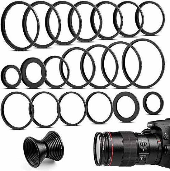GetUSCart 20 Pieces Metal StepUp Adapter Rings & Step Down Rings Kit