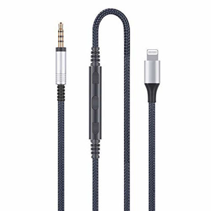 Picture of Replacement Cable Compatible with Beats by Dr Dre Headphone Solo, Studio, Pro, Detox, Wireless, Audio Cord with in-Line Microphone and Remote Volume Control Compatible with iPhone