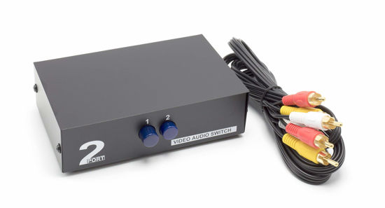 GetUSCart- 2 Way AV Switch - 2 Input 1 Output RCA Selector Switch for ...