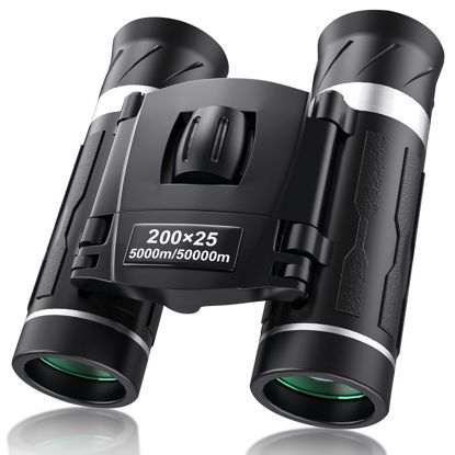 Picture of 200x25 Compact Binoculars for Adults and Kids, High Powered Mini Pocket Binoculars, Waterproof Small Binoculars for Bird Watching, Hunting, Concert, Theater, Opera, Traveling, Sightseeing
