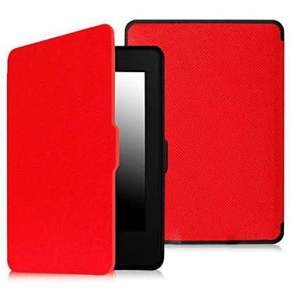 Picture of Fintie Slimshell Case for 6" Kindle Paperwhite 2012-2017 (Model No. EY21 & DP75SDI) - Lightweight Protective Cover with Auto Sleep/Wake (Not Fit Paperwhite 10th & 11th Gen), Red