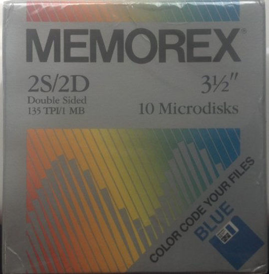 Picture of Memorex 2S/2D Double Sided 135 TPI/1 MB 3 1/2" Blue Mircodisks