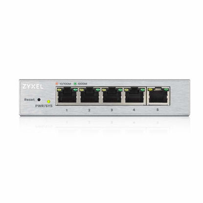 Picture of Zyxel 5-Port Gigabit Ethernet Web Managed Switch | VLAN Support | Sturdy Metal Case | Desktop or Wall-Mount | Fanless |Limited Lifetime Warranty | QoS | Ethernet Splitter | GS1200-5