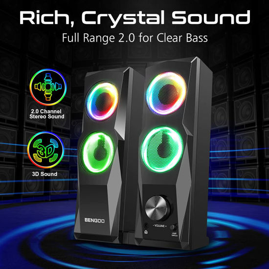 GetUSCart BENGOO GS01 Computer Speakers, Maneuverable SoundBar, Gaming