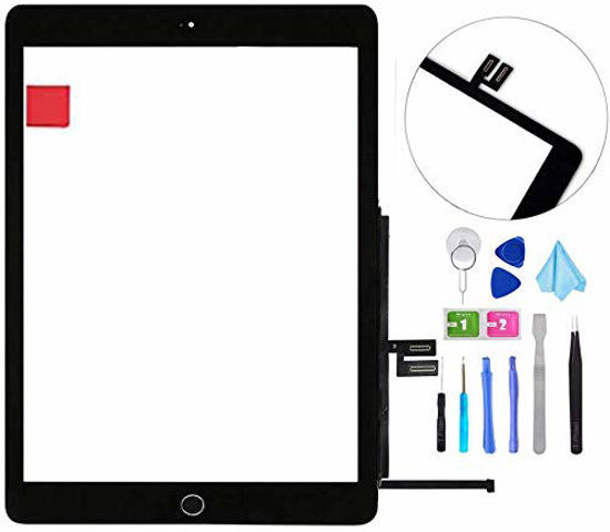 Picture of T Phael Black Touch Screen Digitizer for iPad 7/8 Gen 2019 2020 7th/8th Generation A2197 A2198 A2200 A2270 A2428 A2429 A2430 Front Glass Replacement Assembly Replacement with Home Button