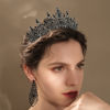 Picture of TOBATOBA Black Tiaras for Women, Black Crystal Crowns for Women, Gothic Crown Halloween Tiara Crown, Queen Crown, Black Wedding Tiara, Gothic Halloween Costumes for Women Prom Halloween Accessories