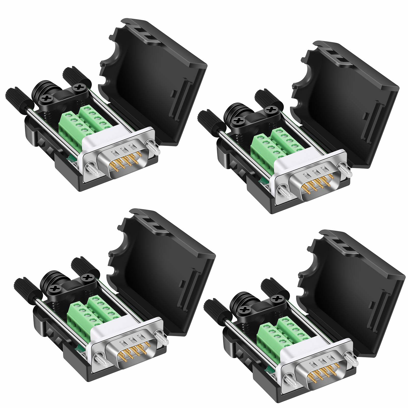 GetUSCart- DB9 Breakout Connector (4 Male), BIFALE DB9 Solderless ...