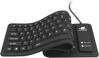 Picture of sungwoo Foldable Silicone Keyboard USB Wired Waterproof Rollup Keyboard for PC Notebook Laptop (All Black)