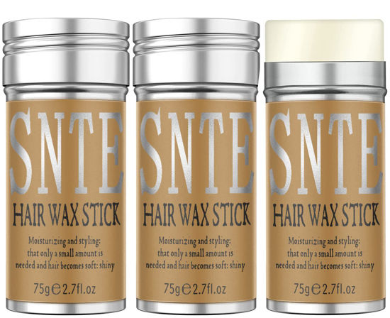 Picture of Hair Wax Stick, 3PCS - Wax Stick for Hair Wigs Fly away Hair Tamer Stick for Smoothing Flyaways & Taming Frizz, Flyaways Hair Stick Hair Wax for Women & Baby Hair, New Upgrade Slick Stick