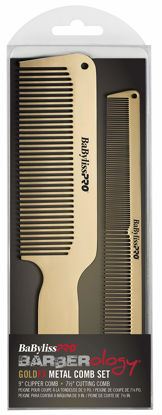 Picture of BabylissPRO GOLDFX Metal Comb 2-Pack