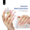 Picture of Beetles Gel Nail Kit Easy Extension Set, Long Square Pre Shaped 240 Pcs Clear False Acrylic Nails Tips with 5 In 1 Nail Glue Innovative Led Lamp DIY Manicure Salon at Home