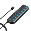 Picture of ONFINIO USB Hub 3.0, 7 Port USB Hub Splitter with Individual On/Off LED Switches, 5Gbps HighSpeed Data USB Extension for Laptop, iMac, USB Flash Drives, Mobile HDD, Printer, Camera and More