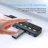 Picture of ONFINIO USB Hub 3.0, 7 Port USB Hub Splitter with Individual On/Off LED Switches, 5Gbps HighSpeed Data USB Extension for Laptop, iMac, USB Flash Drives, Mobile HDD, Printer, Camera and More