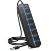 Picture of ONFINIO USB Hub 3.0, 7-Port USB Hub Splitter with Individual On/Off Switches and Lights, 3.2ft/1m Long Cable Compatible with MacBook, Laptop, Surface Pro, PS4, PC, Flash Drive, Mobile HDD