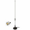Picture of Bingfu Boat Marine VHF Radio Vehicle Ham Mobile Radio Antenna VHF UHF 136-174MHz 400-520MHz Magnetic Base PL259 Male Antenna for Garmin Uniden Cobra ICOM Standard Horizon Eclipse Marine Two Way Radio